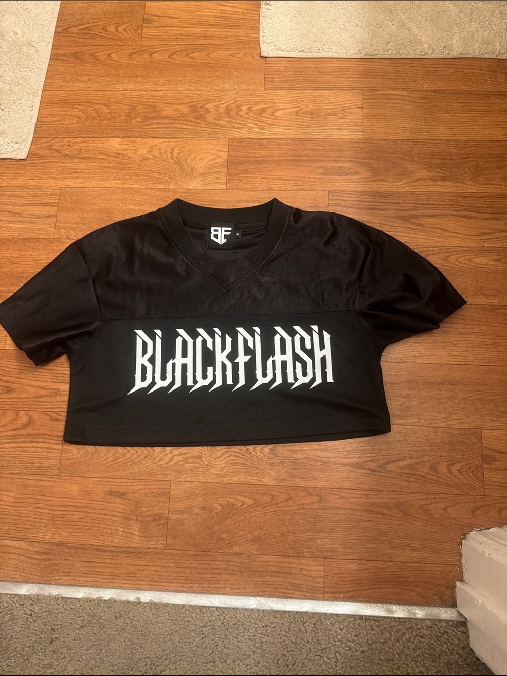 Women's Black Cropped Graphic Tee